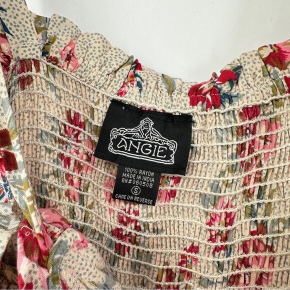 $11SALE!!! Angie Printed High Low Ruffle Hem Dress with Buttons Size S - Picture 4 of 8